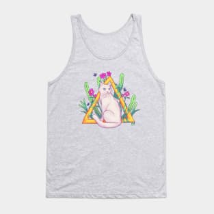 Cute White cat with blue eyes Tank Top